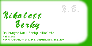 nikolett berky business card